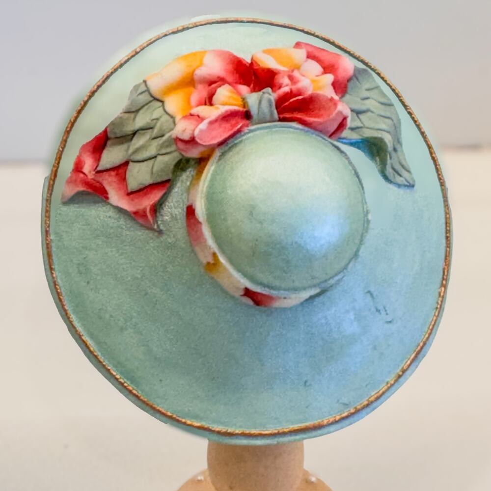 Vintage Classic Couture Miniature Valentina Lady Persia & Valentina Hats w Stand